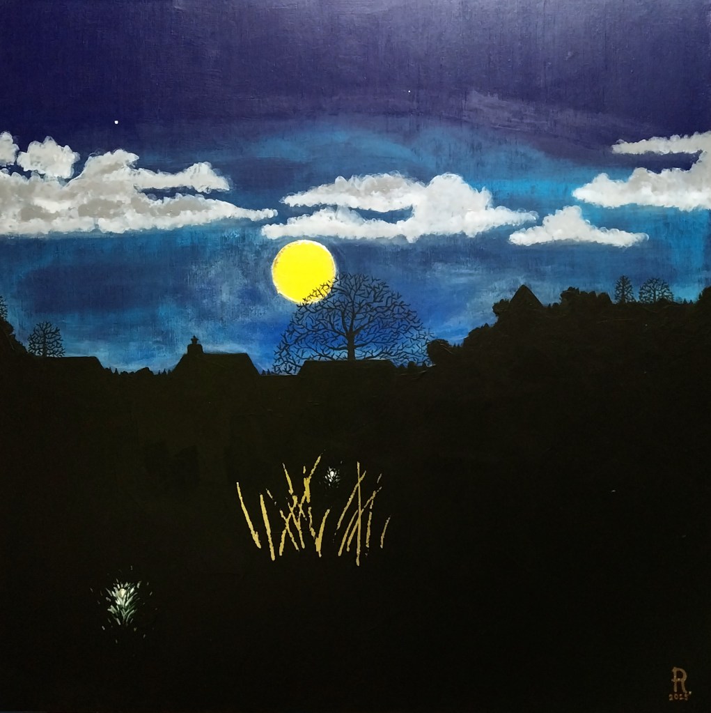 acrylic painted on 3D linen, surrealisme