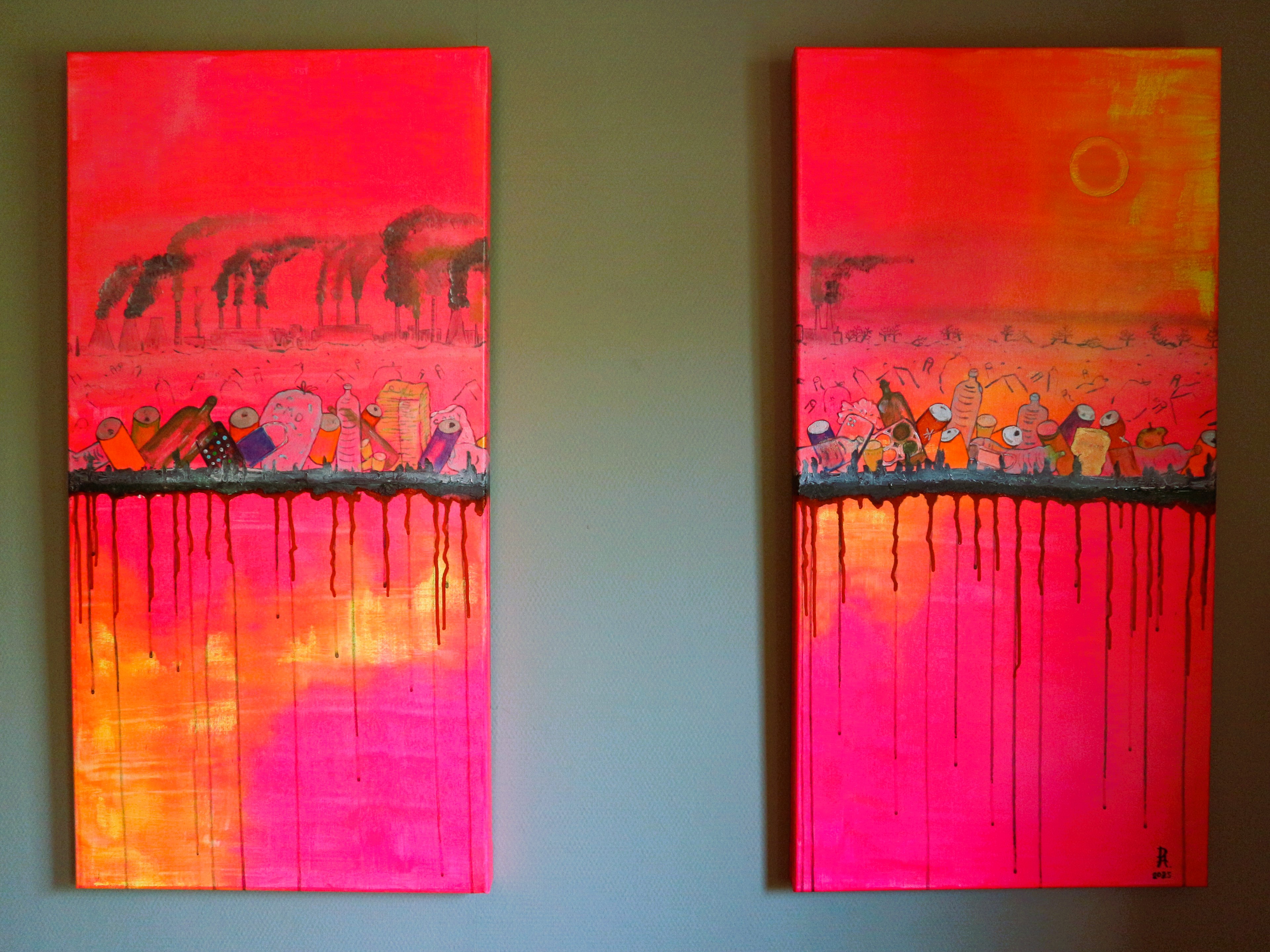 acrylic painted on canvas